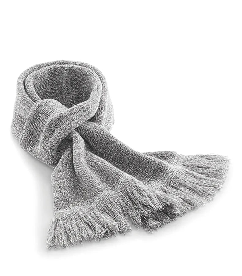 Classic Knitted Scarf HeatherGrey