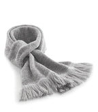 Classic Knitted Scarf HeatherGrey