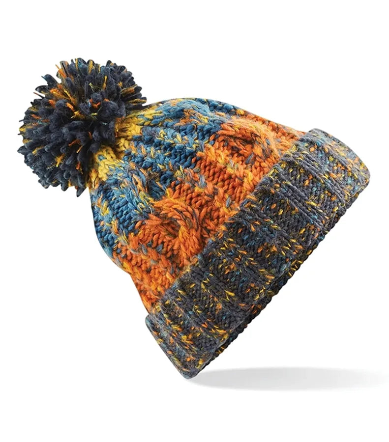 Corkscrew Pom Pom Beanie RetroBlues