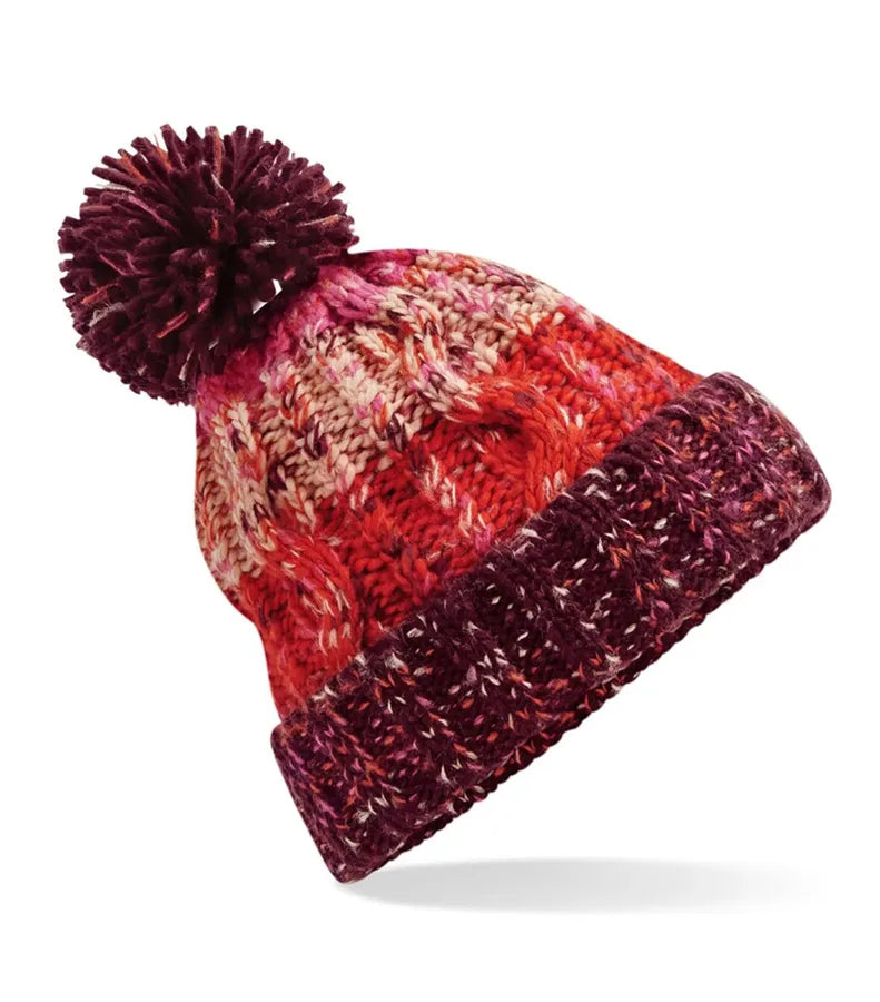 Corkscrew Pom Pom Beanie CherrySherbert