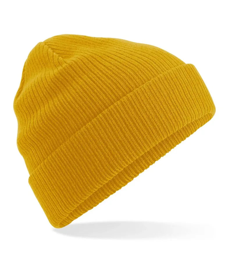 Organic Cotton Beanie Mustard