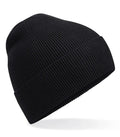 Organic Cotton Fine Knit Beanie Black
