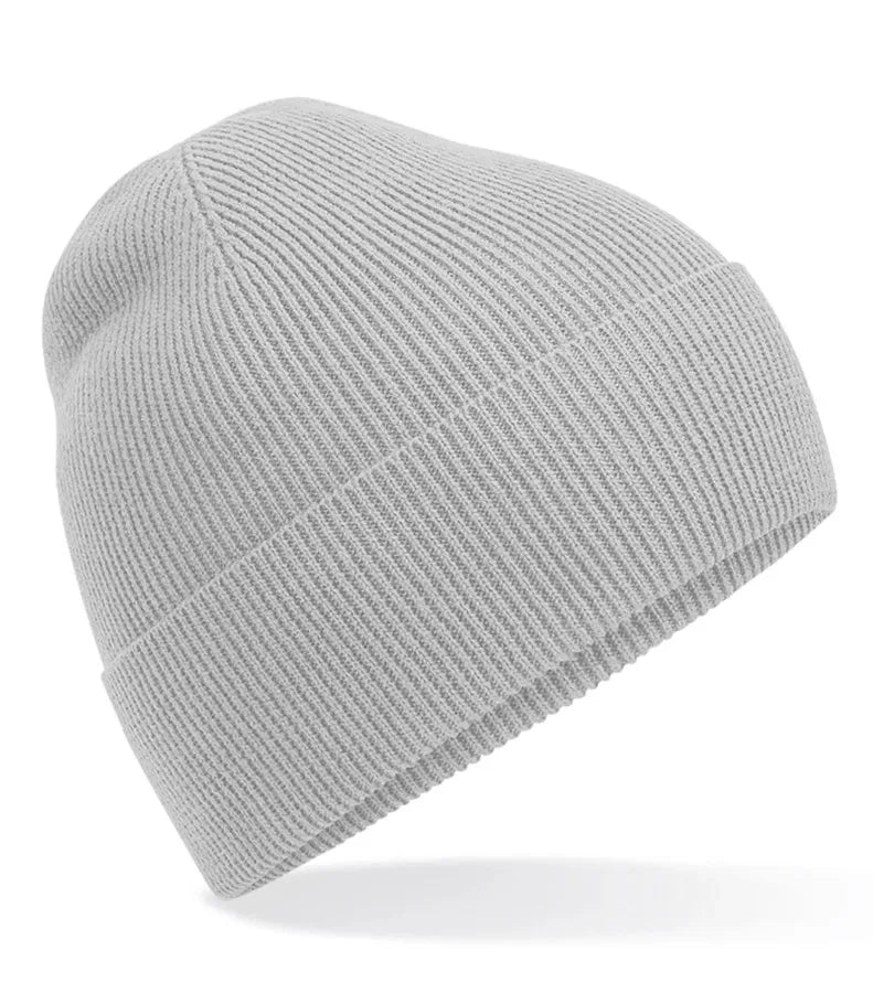 Organic Cotton Fine Knit Beanie LightGrey