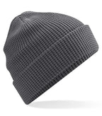 Organic Cotton Waffle Beanie GraphiteGrey