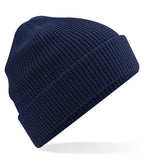Organic Cotton Waffle Beanie OxfordNavy