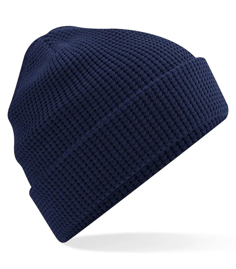 Organic Cotton Waffle Beanie OxfordNavy