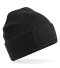 Removable Patch Thinsulate Beanie Black