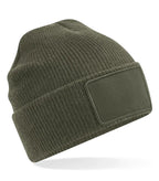 Removable Patch Thinsulate Beanie MilitaryGreen