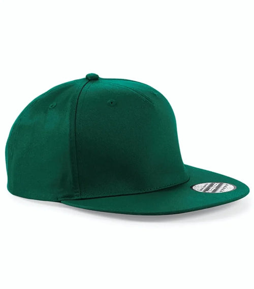 5 Panel Snapback Rapper Cap BottleGreen