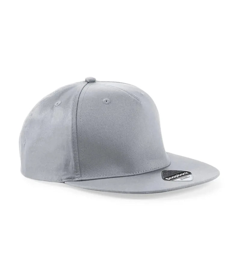5 Panel Snapback Rapper Cap LightGrey