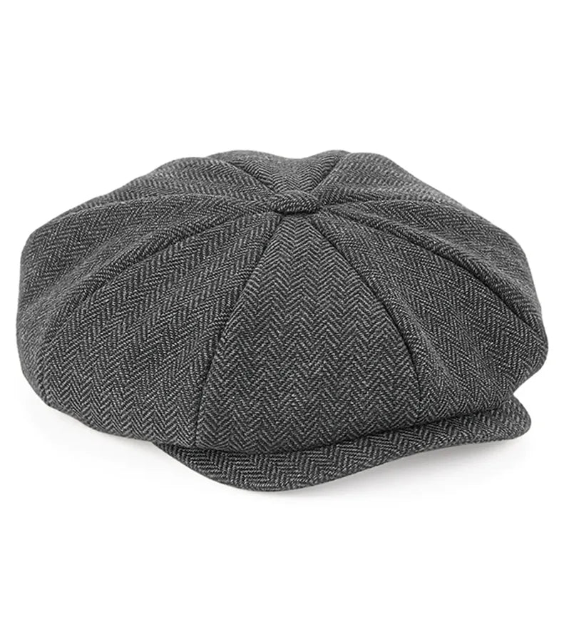 Heritage Baker Boy Cap CharcoalHerringbone