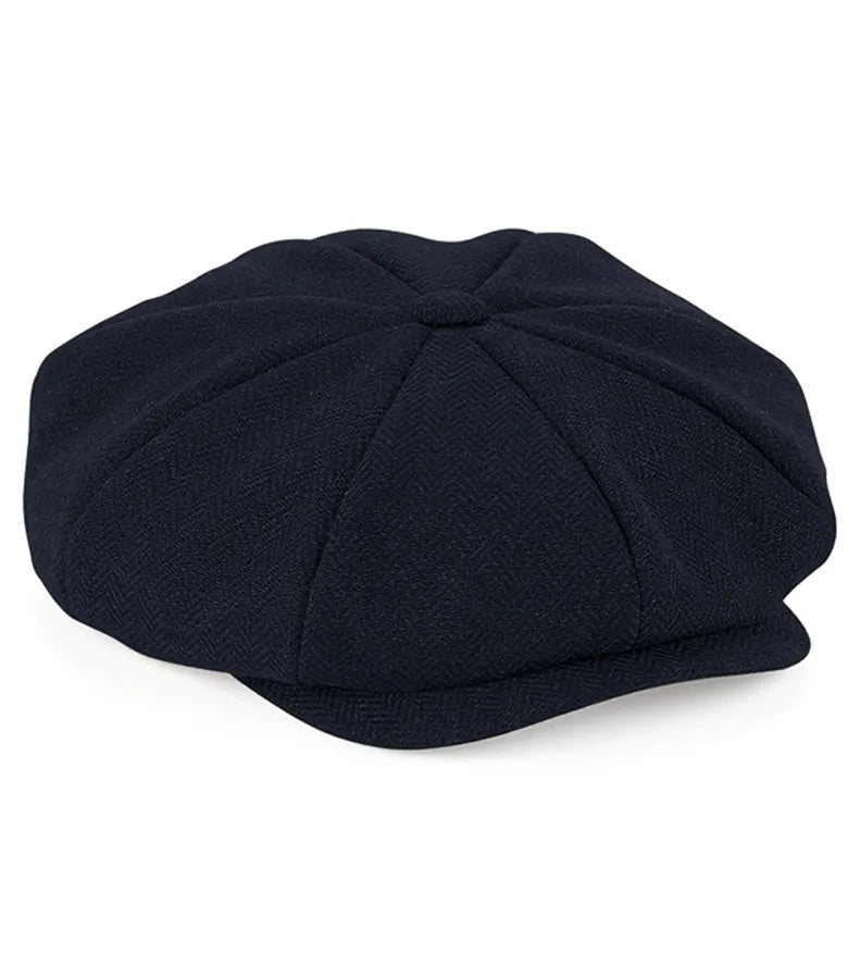 Heritage Baker Boy Cap NavyHerringbone