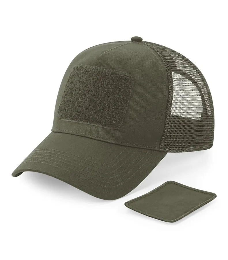 Removable Patch Snapback Trucker MilitaryGreen