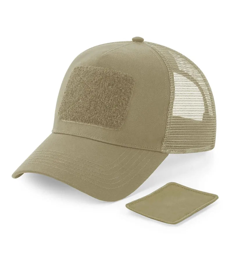 Removable Patch Snapback Trucker DesertSand