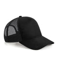 Suede Snapback Trucker Black