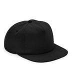 Organic Cotton Unstructured 5 Panel Cap Black