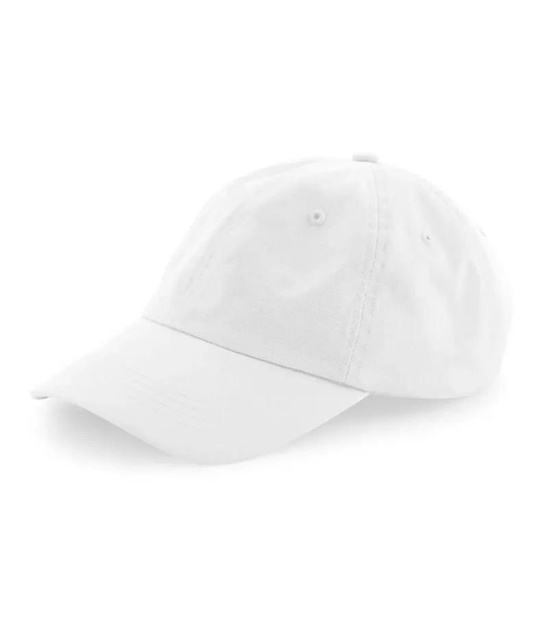 Organic Cotton 6 Panel Dad Cap White