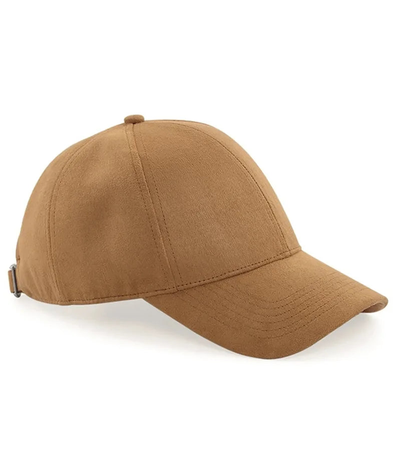 Faux Suede 6 Panel Cap Caramel