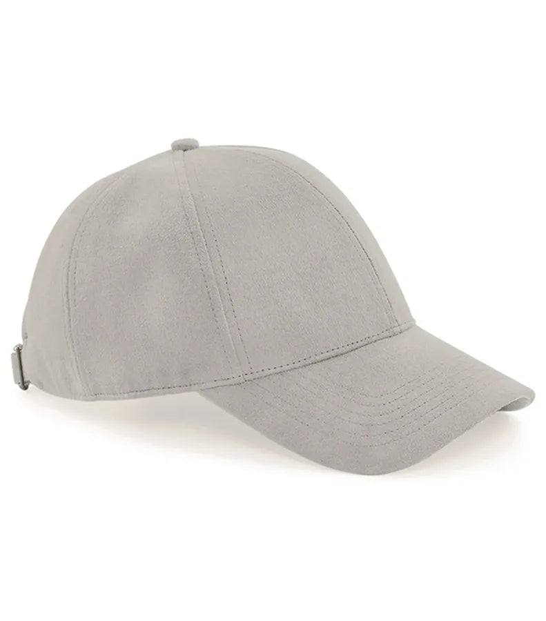 Faux Suede 6 Panel Cap LightGrey