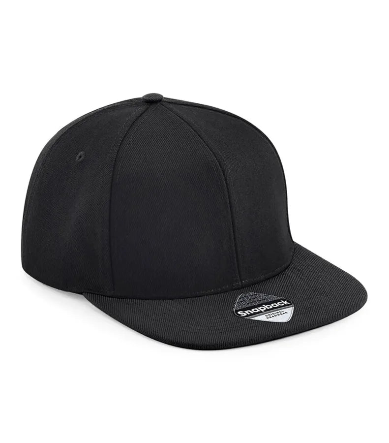 Original Flat Peak 6 Panel Snapback Black/Black