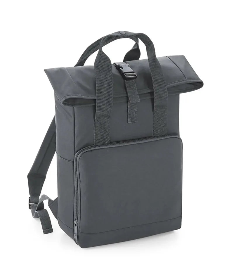 Recycled Twin Handle Roll-Top Backpack GraphiteGrey
