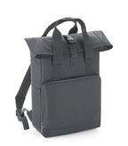 Recycled Twin Handle Roll-Top Backpack GraphiteGrey