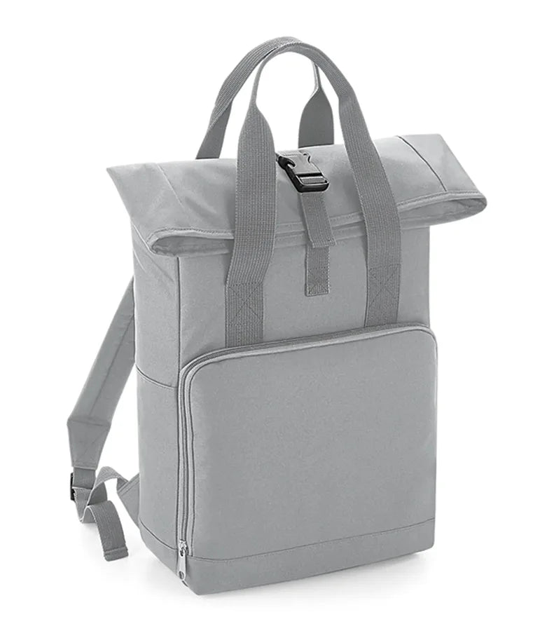 Recycled Twin Handle Roll-Top Backpack LightGrey