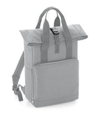 Recycled Twin Handle Roll-Top Backpack LightGrey