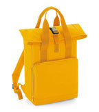 Recycled Twin Handle Roll-Top Backpack Mustard