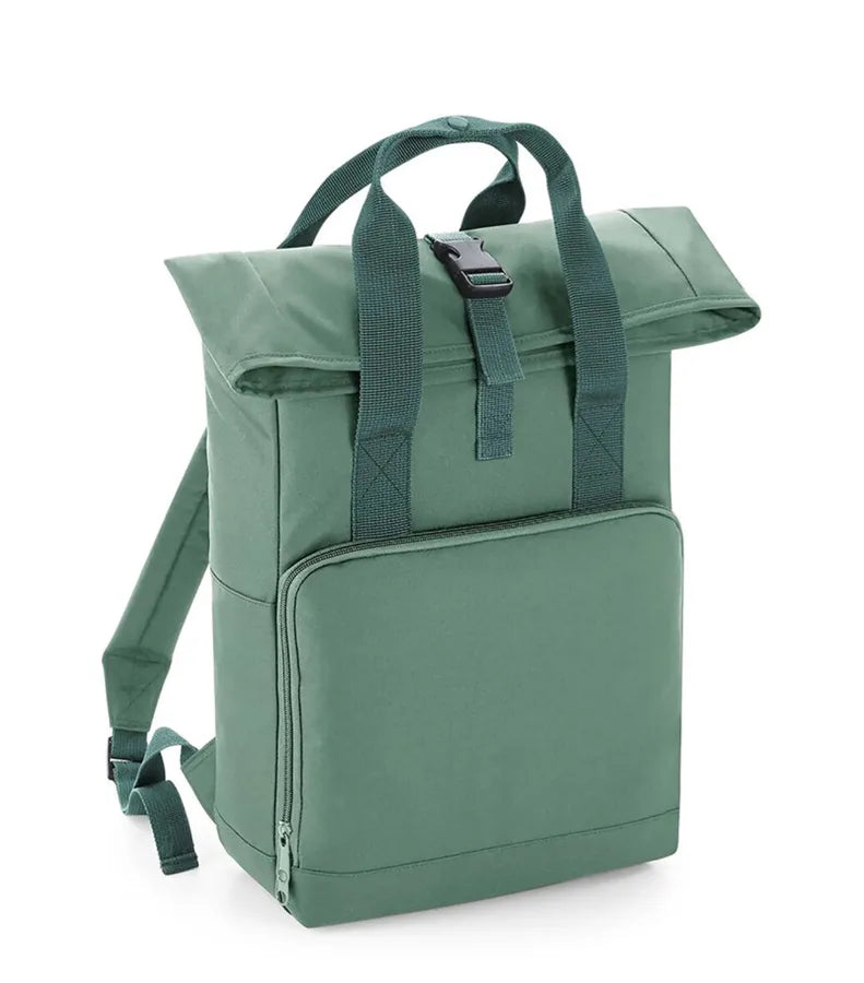 Recycled Twin Handle Roll-Top Backpack SageGreen
