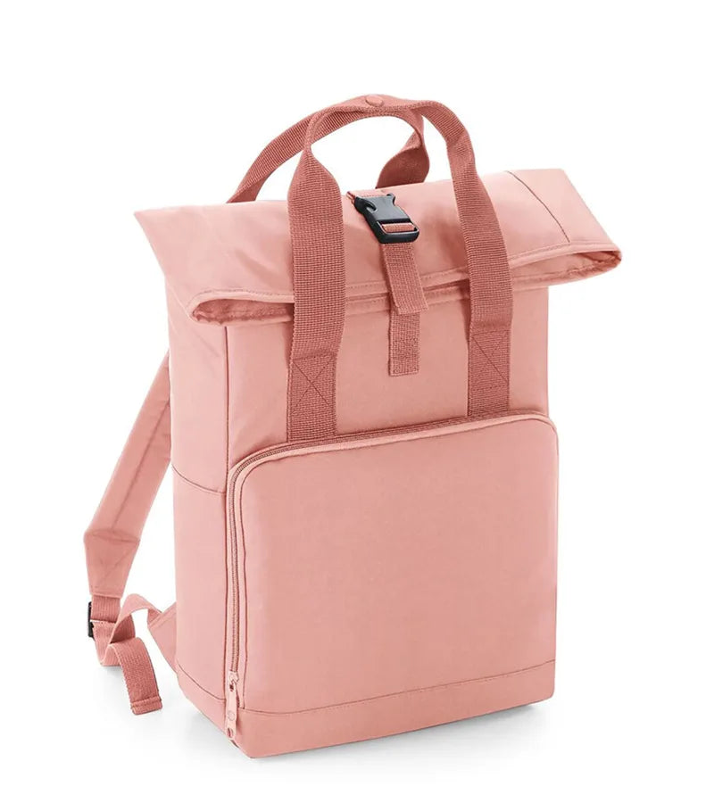 Recycled Twin Handle Roll-Top Backpack BlushPink