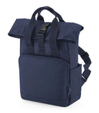 Recycled Mini Twin Handle Roll-Top Backpack NavyDusk