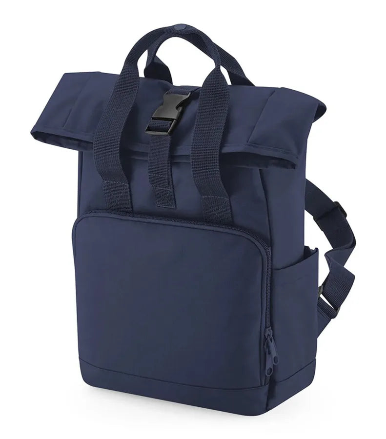 Recycled Mini Twin Handle Roll-Top Backpack NavyDusk