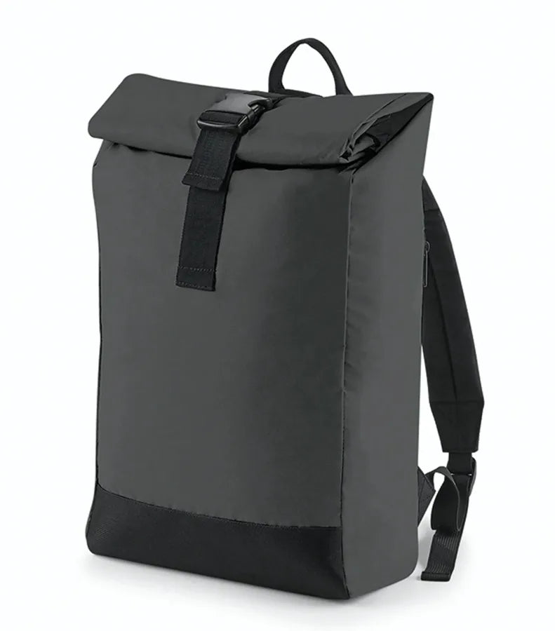 Reflective Roll-Top Backpack BlackReflective