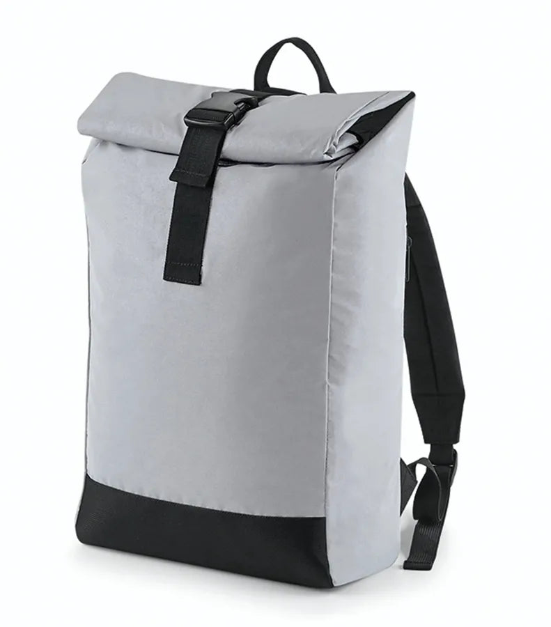 Reflective Roll-Top Backpack SilverReflective