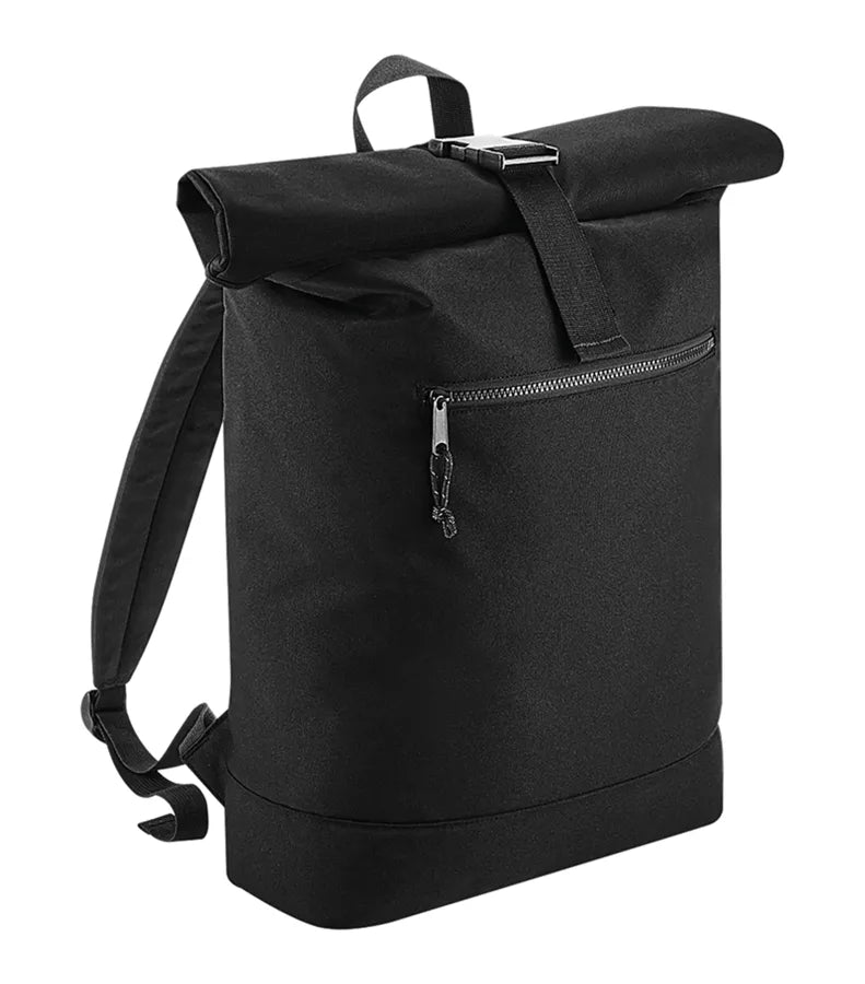 Recycled Roll-Top Backpack Black