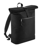 Recycled Roll-Top Backpack Black