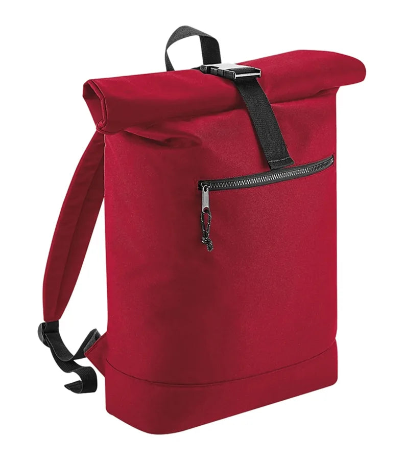 Recycled Roll-Top Backpack ClassicRed
