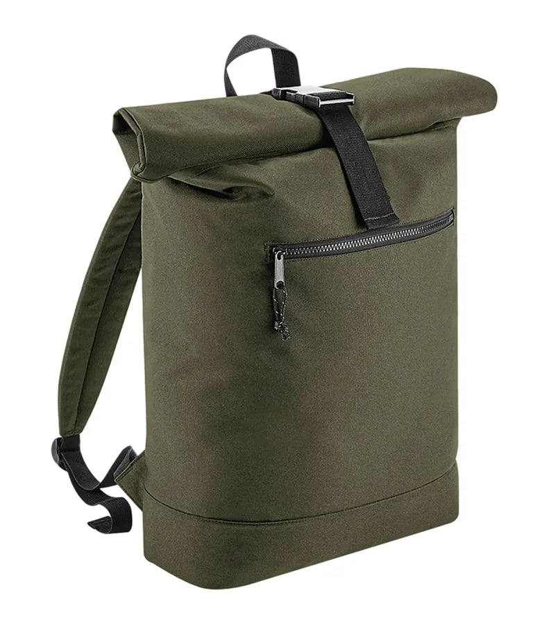 Recycled Roll-Top Backpack MilitaryGreen