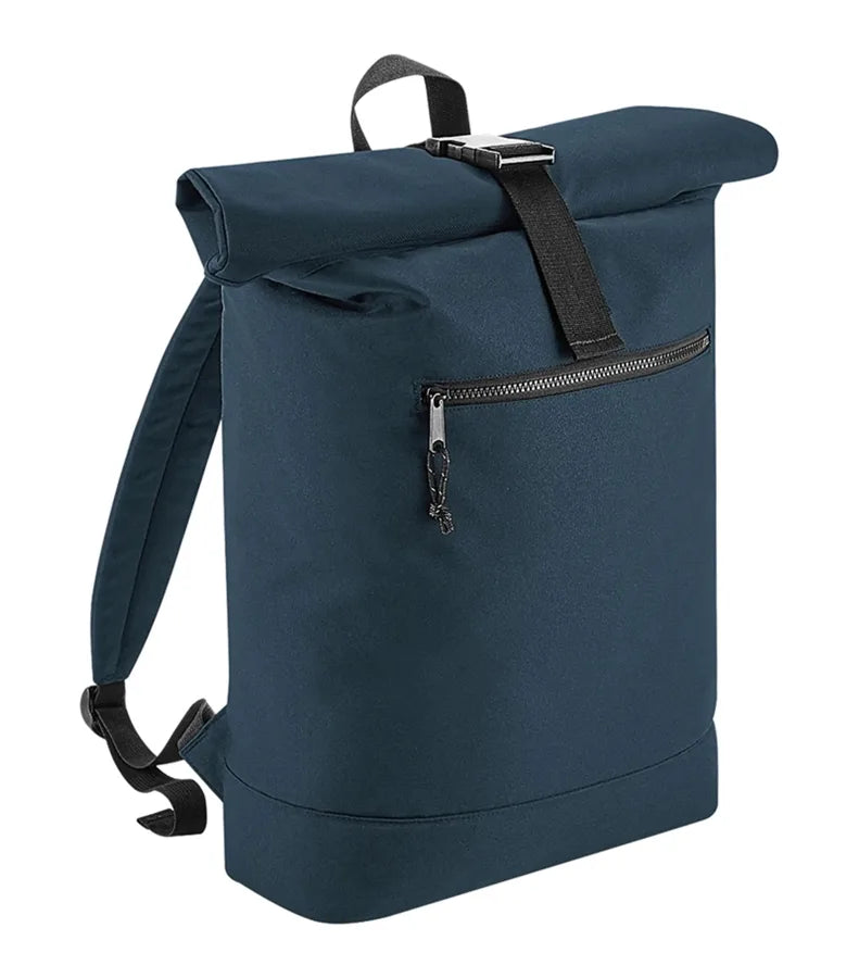 Recycled Roll-Top Backpack Petrol