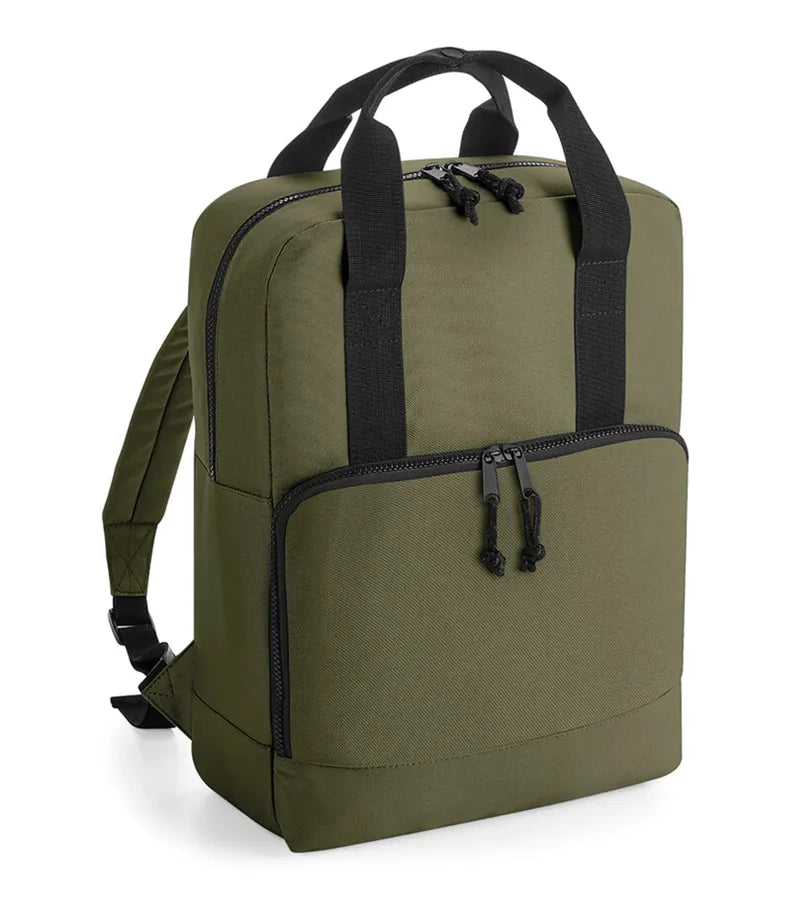 Recycled Twin Handle Cooler Backpack MilitaryGreen