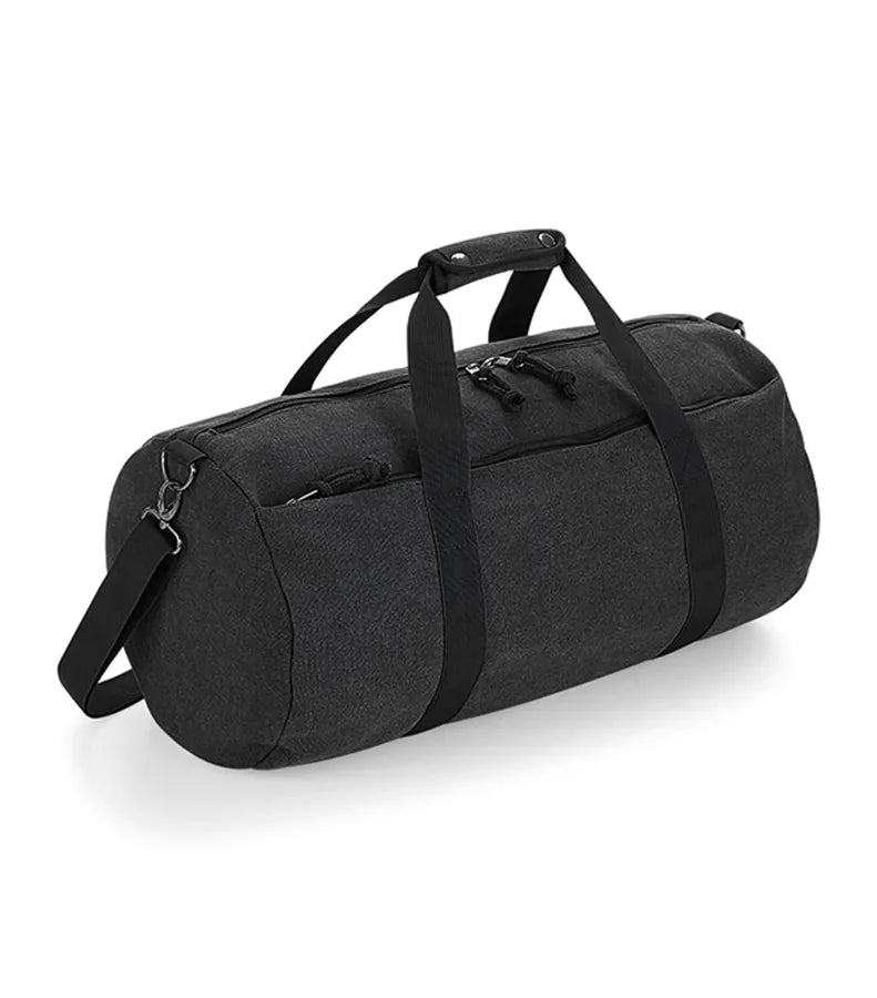 Vintage Canvas Barrel Bag VintageBlack