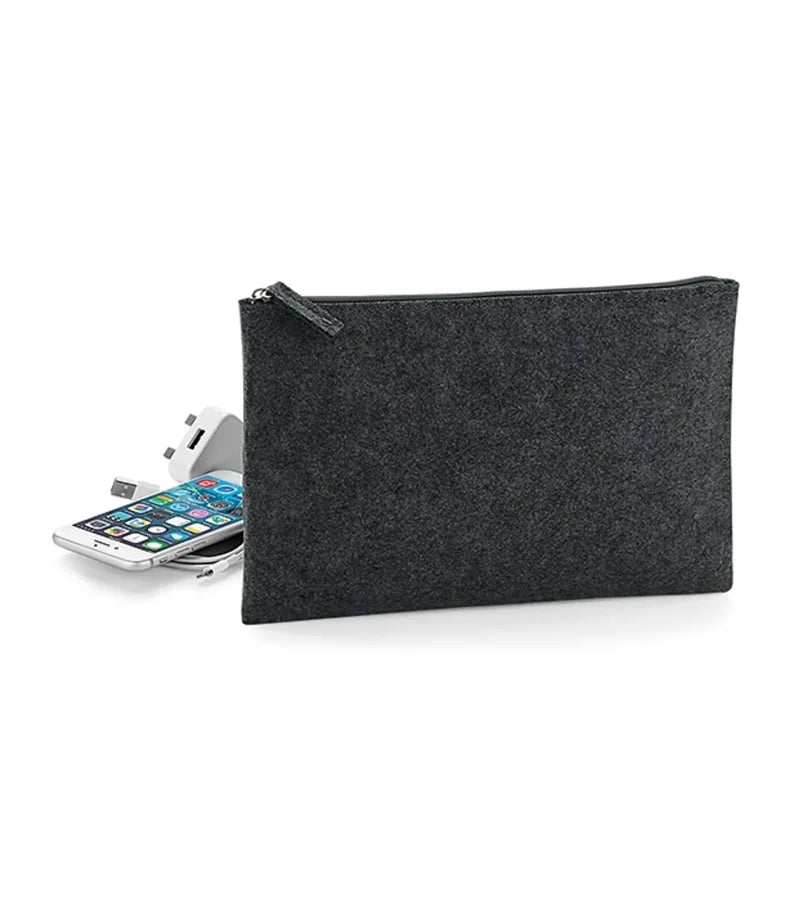 Felt Accessory Pouch CharcoalMelange