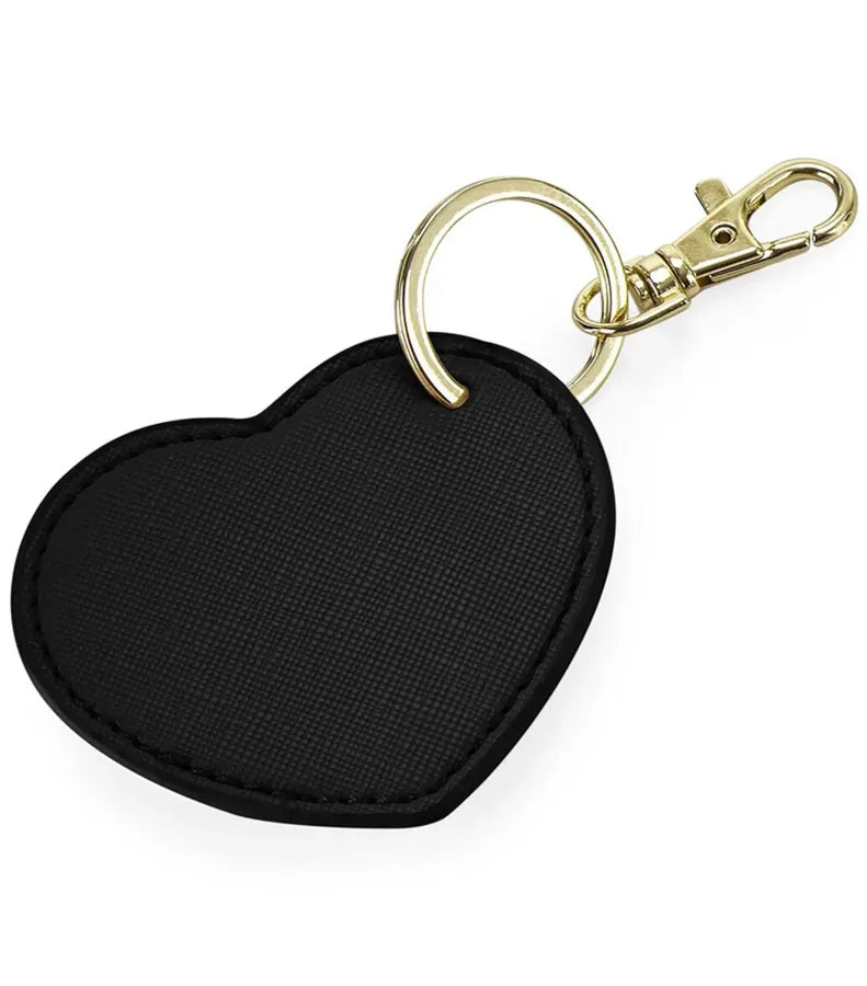 Boutique Heart Key Clip Black