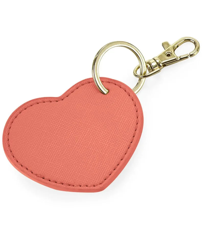 Boutique Heart Key Clip Coral