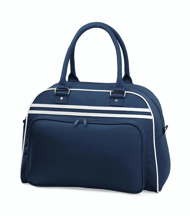 Retro Bowling Bag FrenchNavy/White