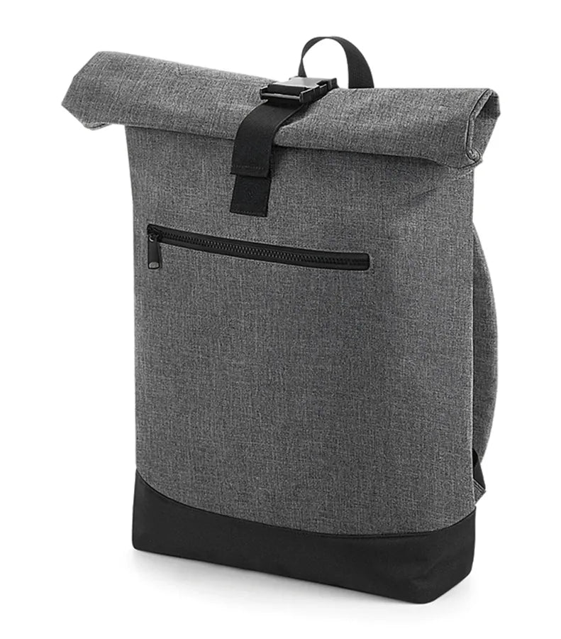 Roll-Top Backpack GreyMarl/Black