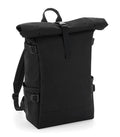 Block Roll-Top Backpack Black/Black