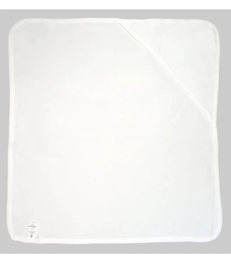 Baby Hooded Blanket White/White