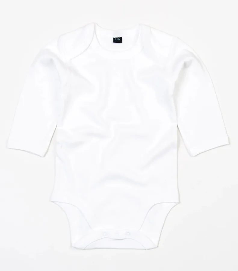 Organic Baby Long Sleeve Bodysuit White